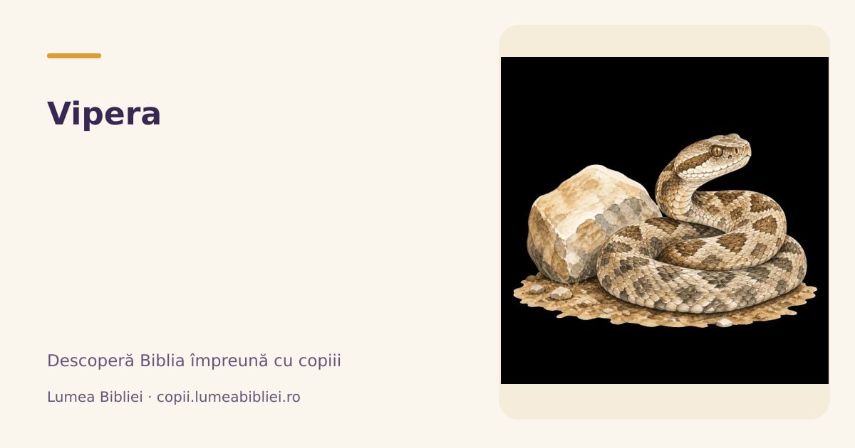 Vipera — Animale din Biblie, Lumea Bibliei